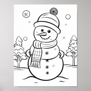 Póster Poster de Coloración de tiempo de navidades