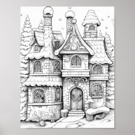 Póster Poster de Coloración de tiempo de navidades