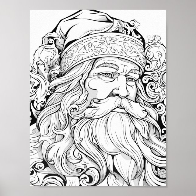 Póster Poster de Coloración de tiempo de navidades (Frente)