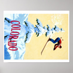 PÓSTER POSTER DE COLORADO DEL ESQUÍ