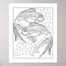 Poster de colorante de pescado