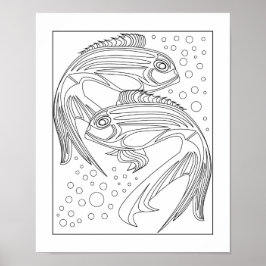 Póster Poster de colorante de pescado