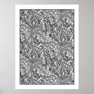 Póster Poster de Colores Adultos Art Nouveau Artichoke Da