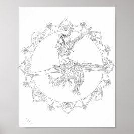 Póster Poster de Colores Adultos Mandala Jazz Dancer