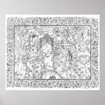 Poster de Colores Adultos "Spoon Falls Art"
