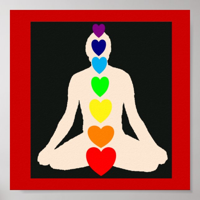 Póster Poster de colores de Chakra (Frente)
