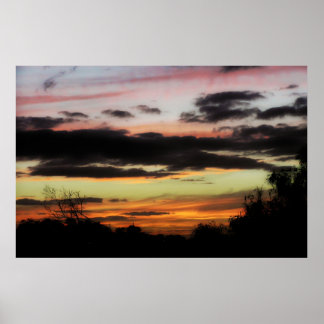 Póster Poster de colores de nube