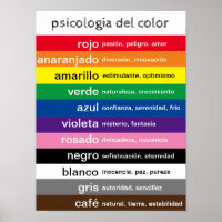 Poster de colores en español