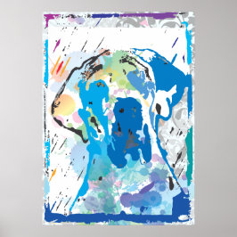 Póster Poster de colores "gran dane"