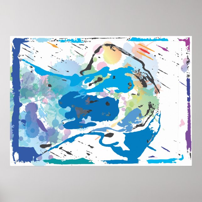 Póster Poster de colores "gran dane" (Frente)