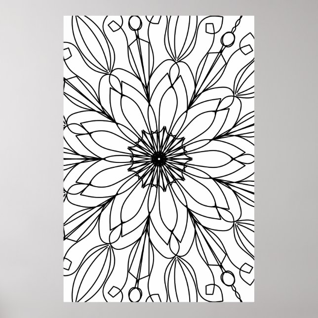 Póster Poster de Colores, Mandala (Frente)