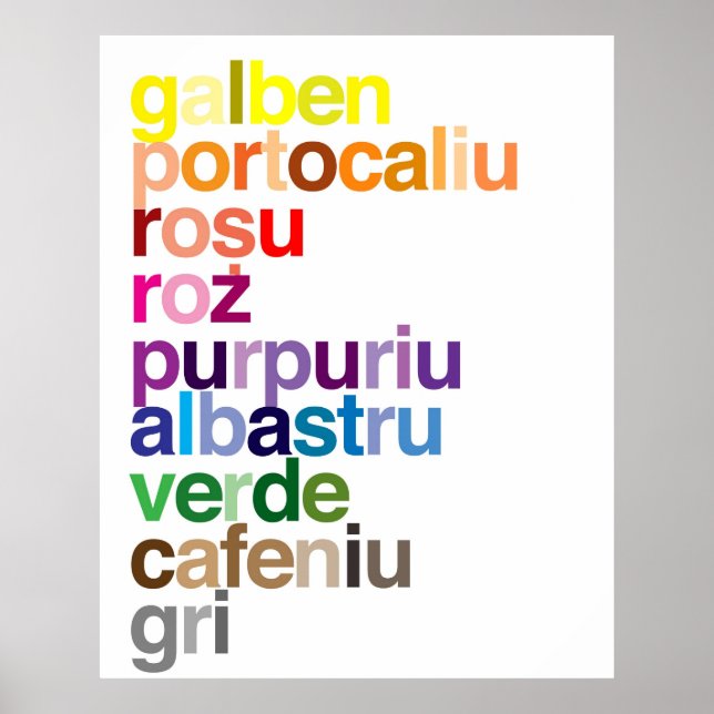 Póster Poster de colores rumanos (Frente)