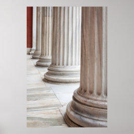 Póster Poster de columnas griegas clásicas