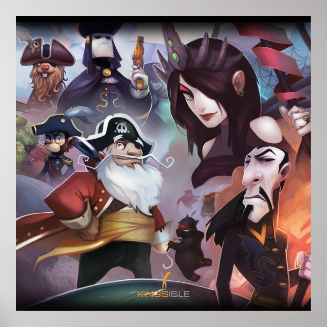 Póster Poster de combinación Pirate101 Wizard (Frente)