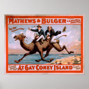 Póster poster de comedia musical de "gay Coney Island" #4