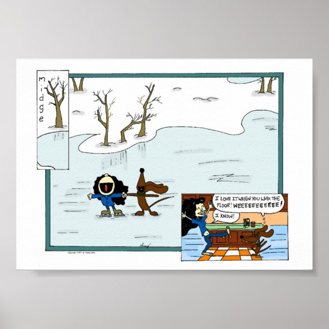 Póster Poster de Comic de Patinaje sobre el Piso de Midge (Frente)