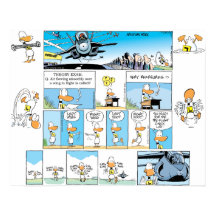 Poster de Comics de Aviación Ding Duck