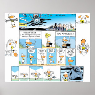 Póster Poster de Comics de Aviación Ding Duck
