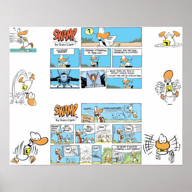 Póster Poster de cómics de Ding Duck Aviation (Frente)