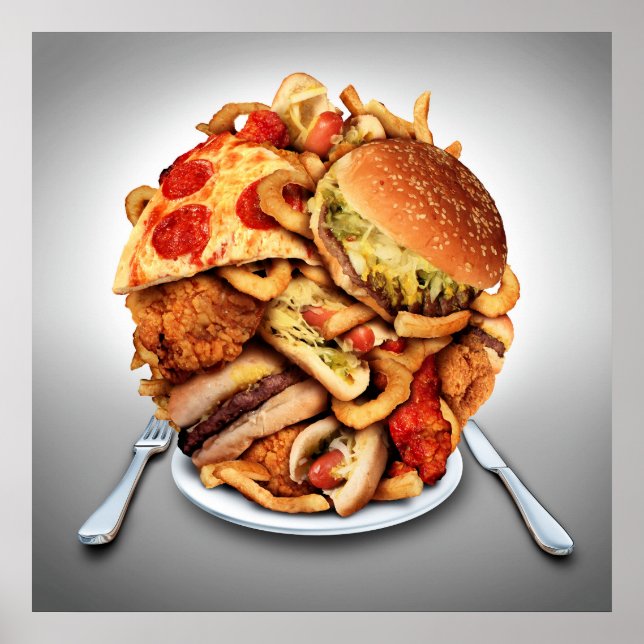 Póster Poster de comida rápida - SRF (Frente)