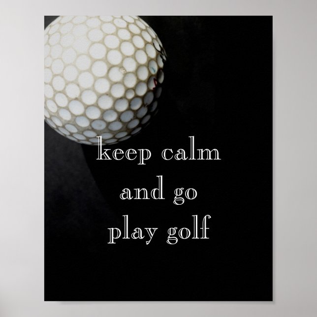 Póster poster de comillas para los golfistas blanco y neg (Frente)