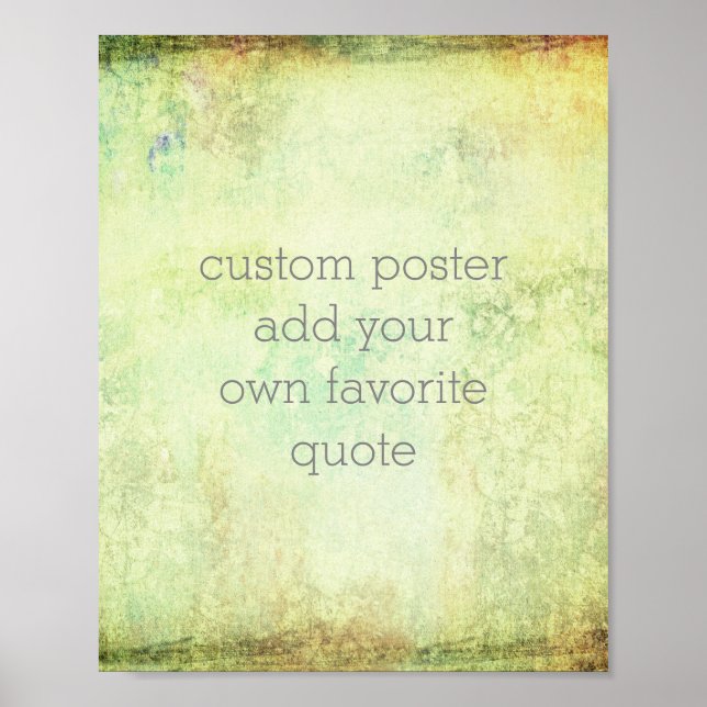 Póster poster de comillas personalizados añada el texto p (Frente)
