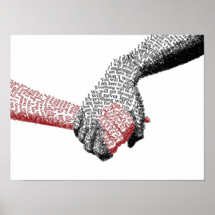 Póster poster de comillas tipográficas