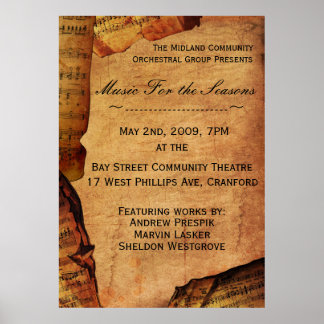 Póster Poster de composición antigua (oscuro)