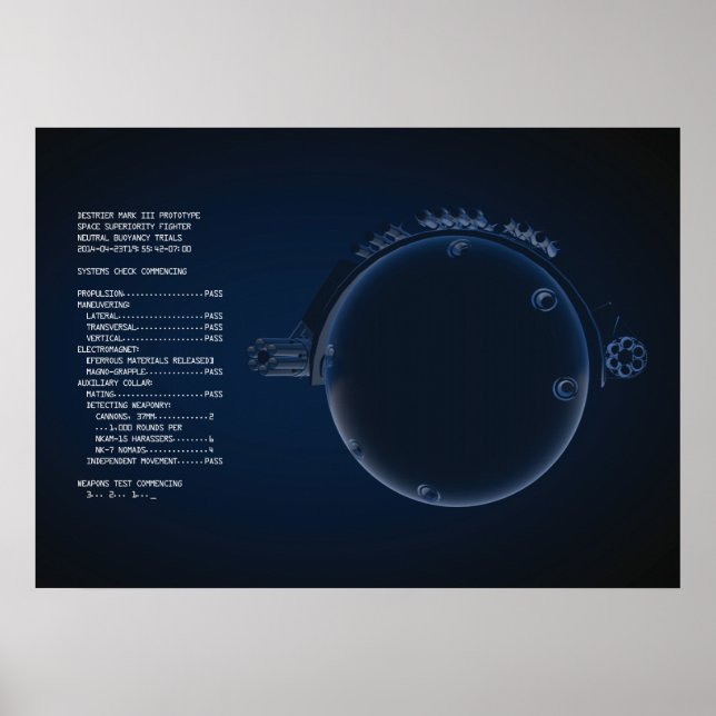 Póster Poster de comprobación de sistemas de destino ~ Or (Frente)