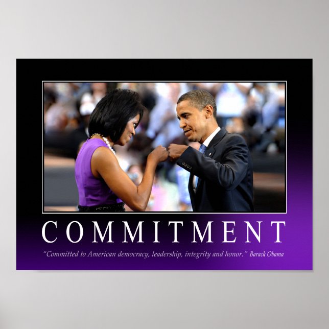 Póster Poster de Compromiso (Obama Fist Bump) (Frente)