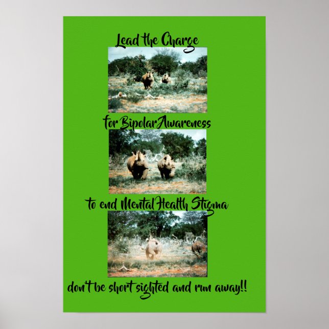 Póster poster de conciencia bipolar (Frente)
