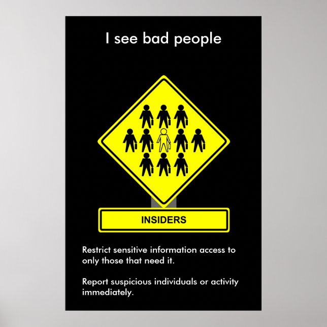 Póster Poster de conciencia de seguridad de Insiders (Frente)
