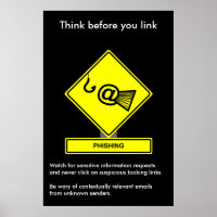 Poster de concienciación sobre seguridad de phishi