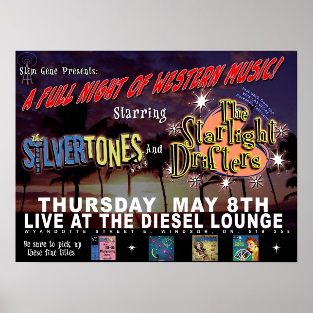 Póster Poster de concierto de reproducción (Frente)