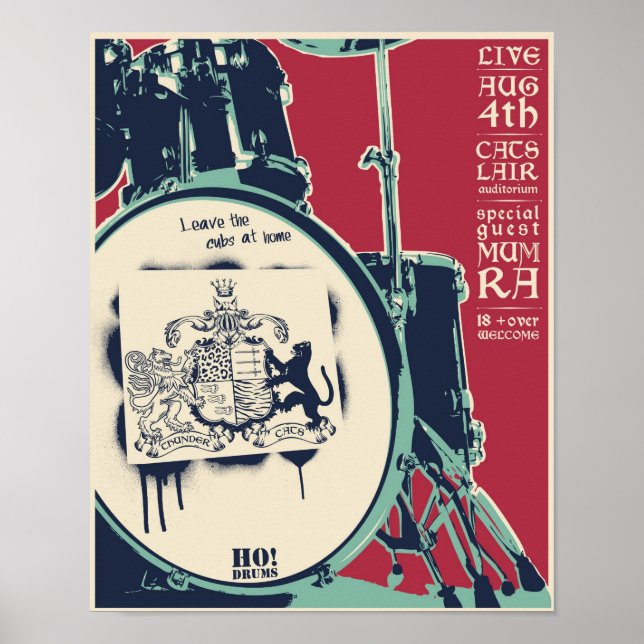 Póster Poster de conciertos T-cats (Frente)