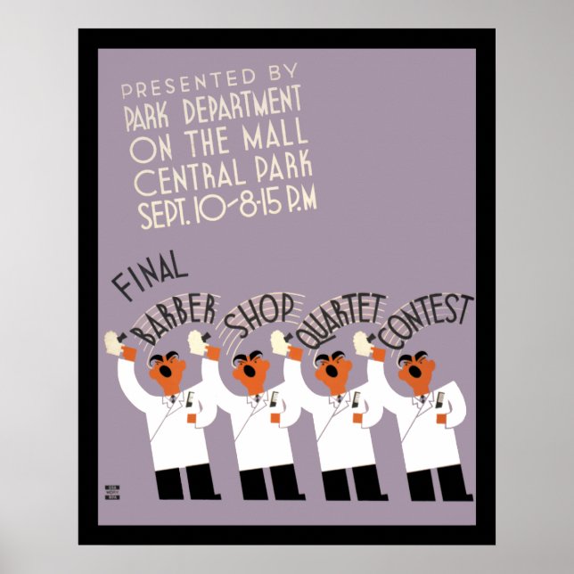 Póster Poster de Concurso del Cuarteto de la Tienda de Ba (Frente)