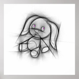 Póster Poster de conejito.