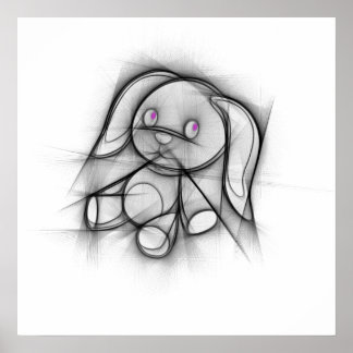 Póster Poster de conejito.