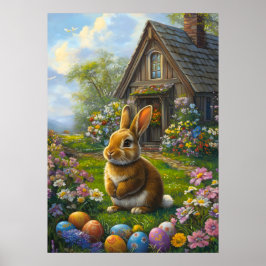 Póster Poster de conejito de Pascua