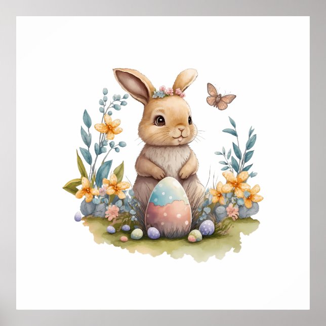 Póster Poster de conejito de Pascua (Frente)