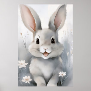 Póster Poster de Conejo Conejo Conejo Cute
