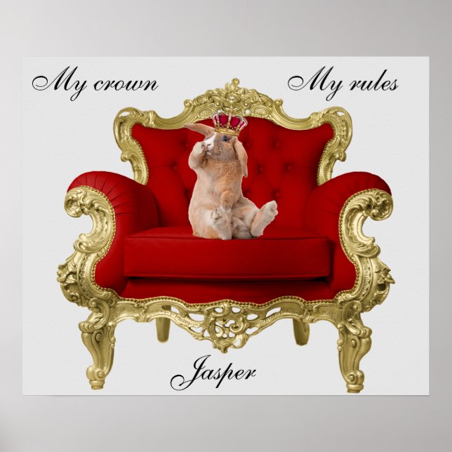 Póster Poster de conejo real (Frente)