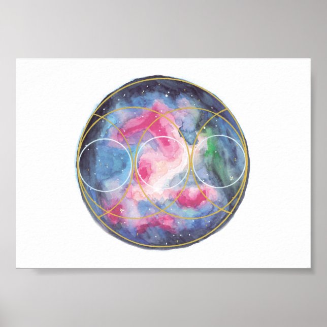 Póster Poster de conexión divina / plantilla de cristalgr (Frente)