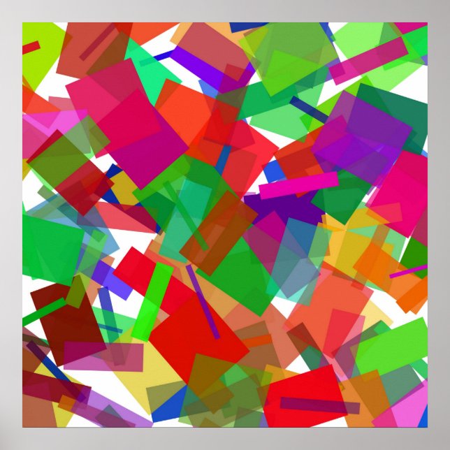 Póster Poster de Confetti Multicolor (Frente)