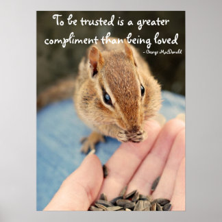 Póster Poster de confianza de Chipmunk