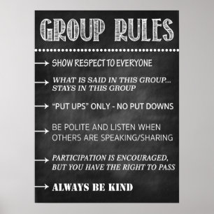 Póster Poster de Confidencialidad de las Reglas del Grupo
