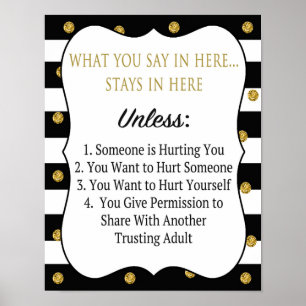 Póster Poster de confidencialidad profesional