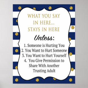 Póster Poster de confidencialidad profesional