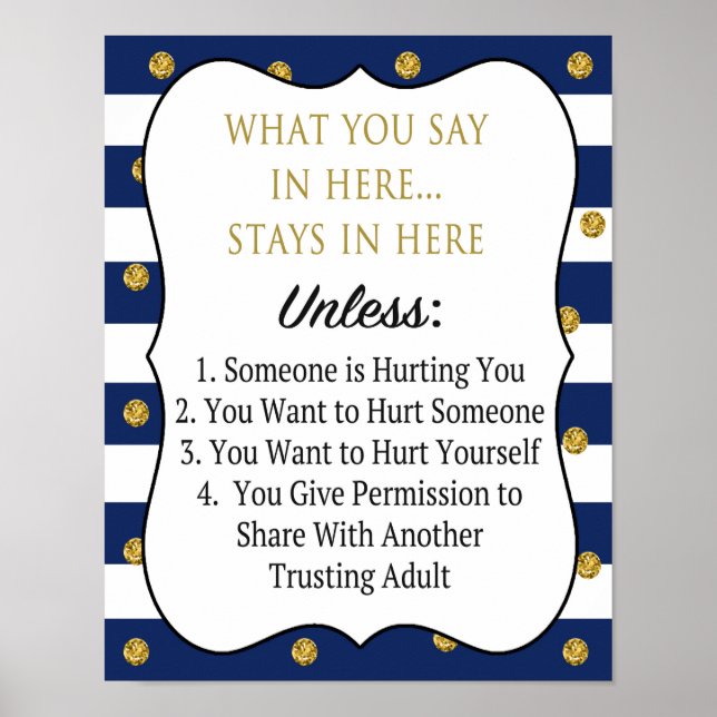 Póster Poster de confidencialidad profesional (Frente)