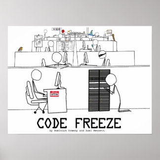 Póster Poster de congelación de código